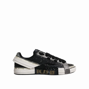 Dolce & Gabbana Black White Portofino Low Top Sneakers Shoes Sneakers Tennis Shoes