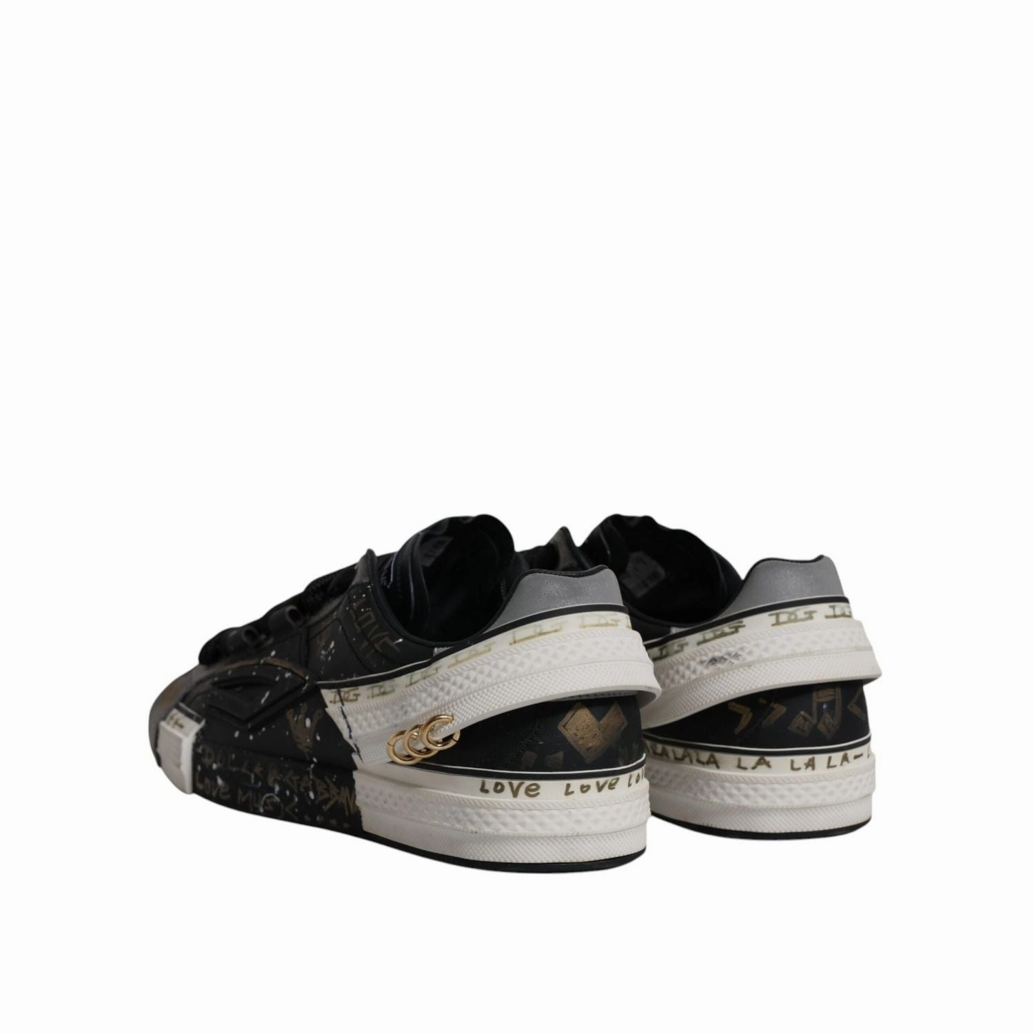 Culture Sneakers Dolce & Gabbana Black White Portofino Low Top Sneakers Shoes