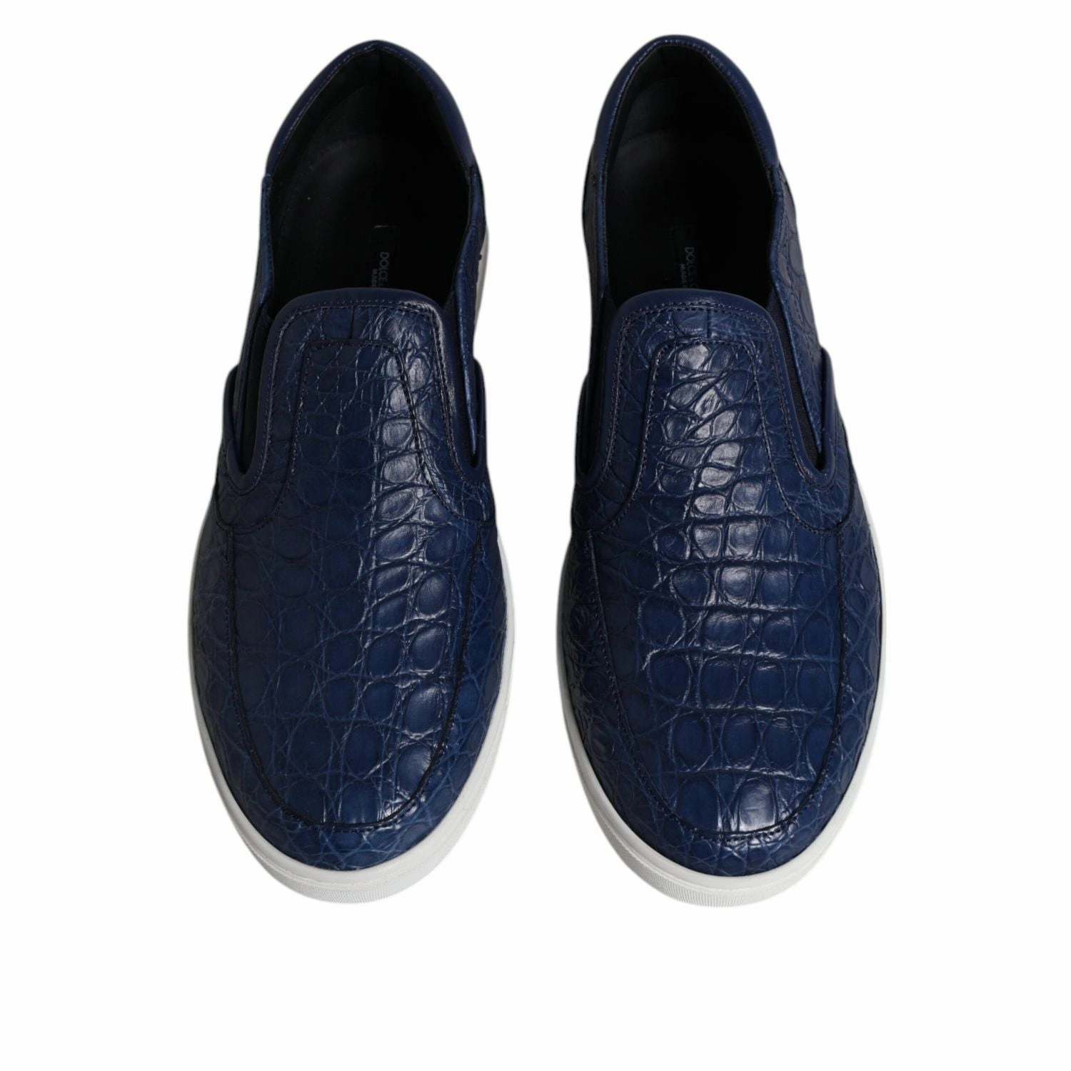 Dolce & Gabbana Blue Croc Exotic Leather Men Sneakers Shoes Sneakers Valentino Garavani