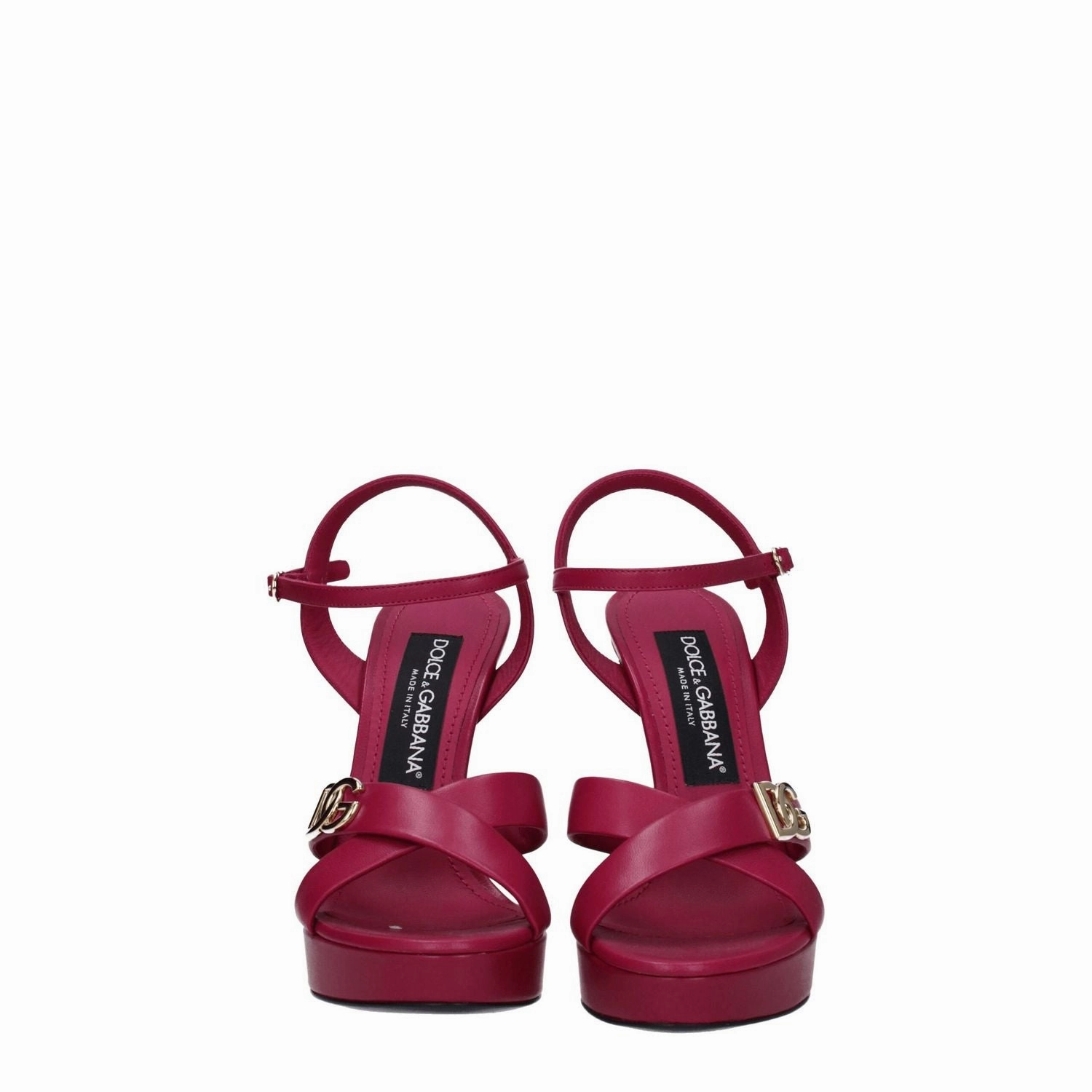 Sandals Nail Spa Dolce & Gabbana Pink Leather Platform Sandals