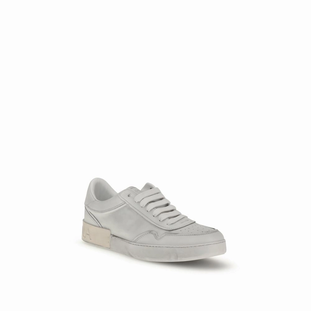 Casual Zappos Shoes Dolce & Gabbana White Calf Leather Bos Taurus Low Top Sneakers