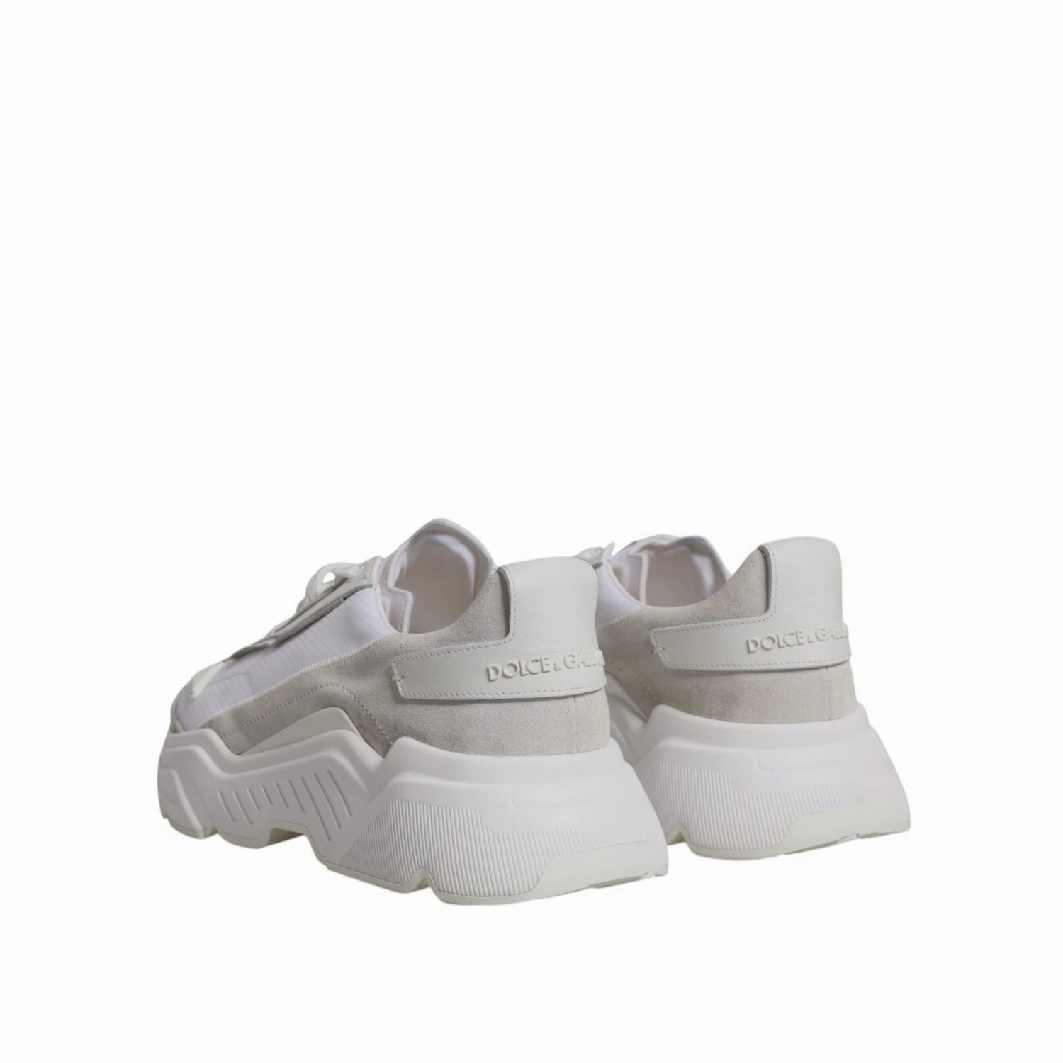 Dolce & Gabbana White Leather Daymaster Low Top Sneaker Shoes Most Comfortable Sneakers