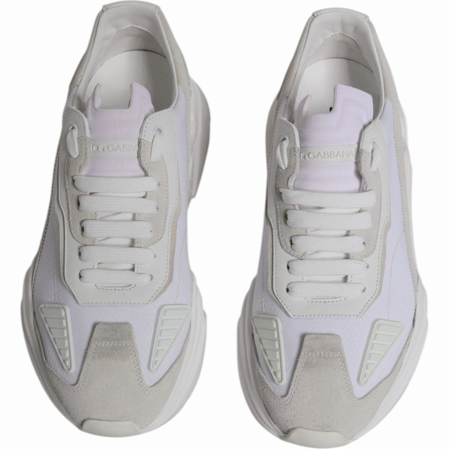 So Sneakers Dolce & Gabbana White Leather Daymaster Low Top Sneakers Shoes