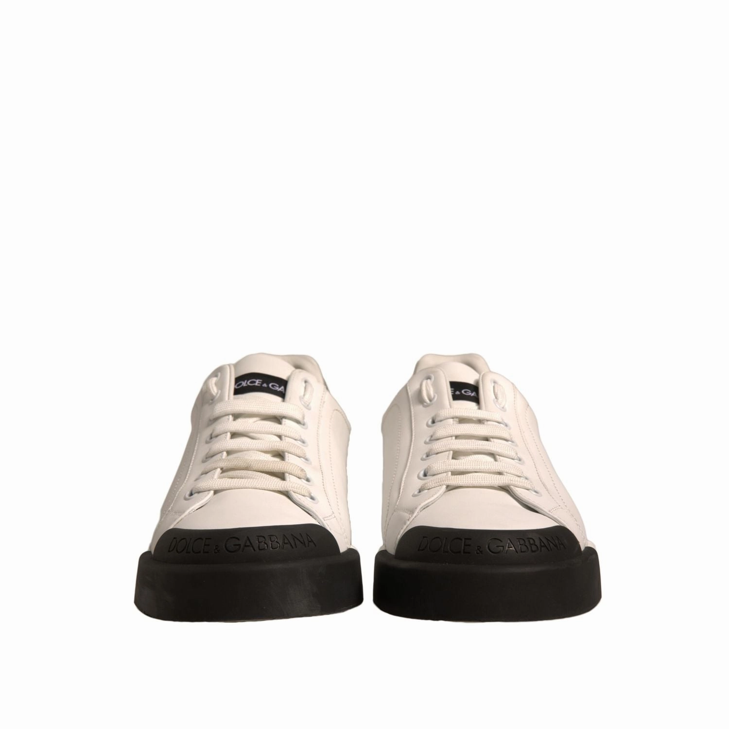 Dolce & Gabbana White Leather Logo Portofino Sneakers Shoes Balenciaga Bouncer Sneakers