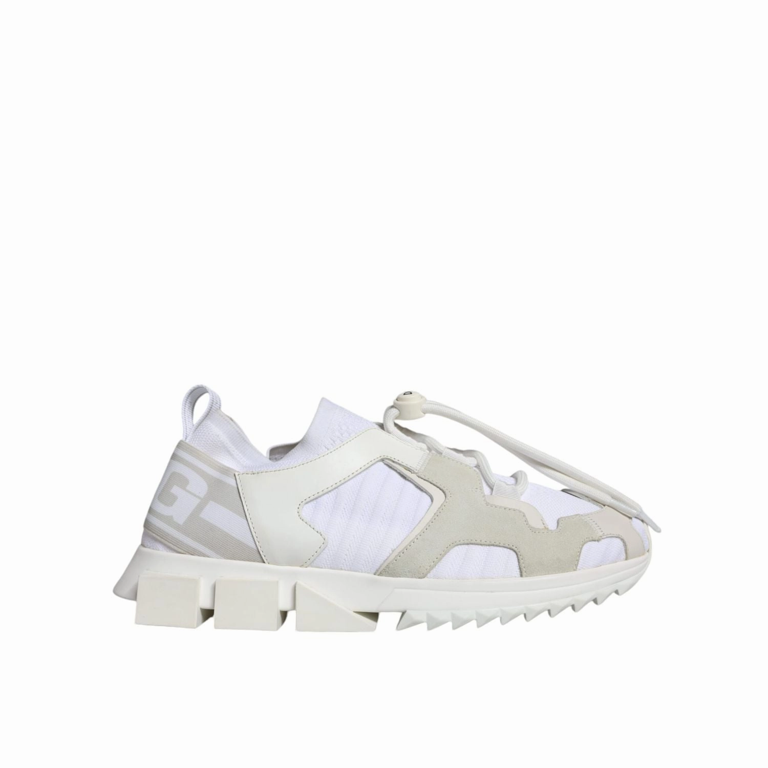 Dolce & Gabbana White Mesh Sorrento Trekking Sneakers Shoes Sneakers With Spring Heels