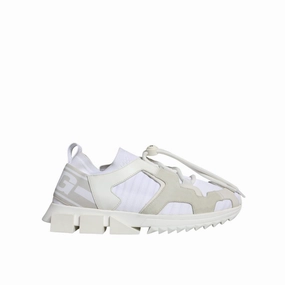 Dolce & Gabbana White Mesh Sorrento Trekking Sneakers Shoes Fendi Sneakers