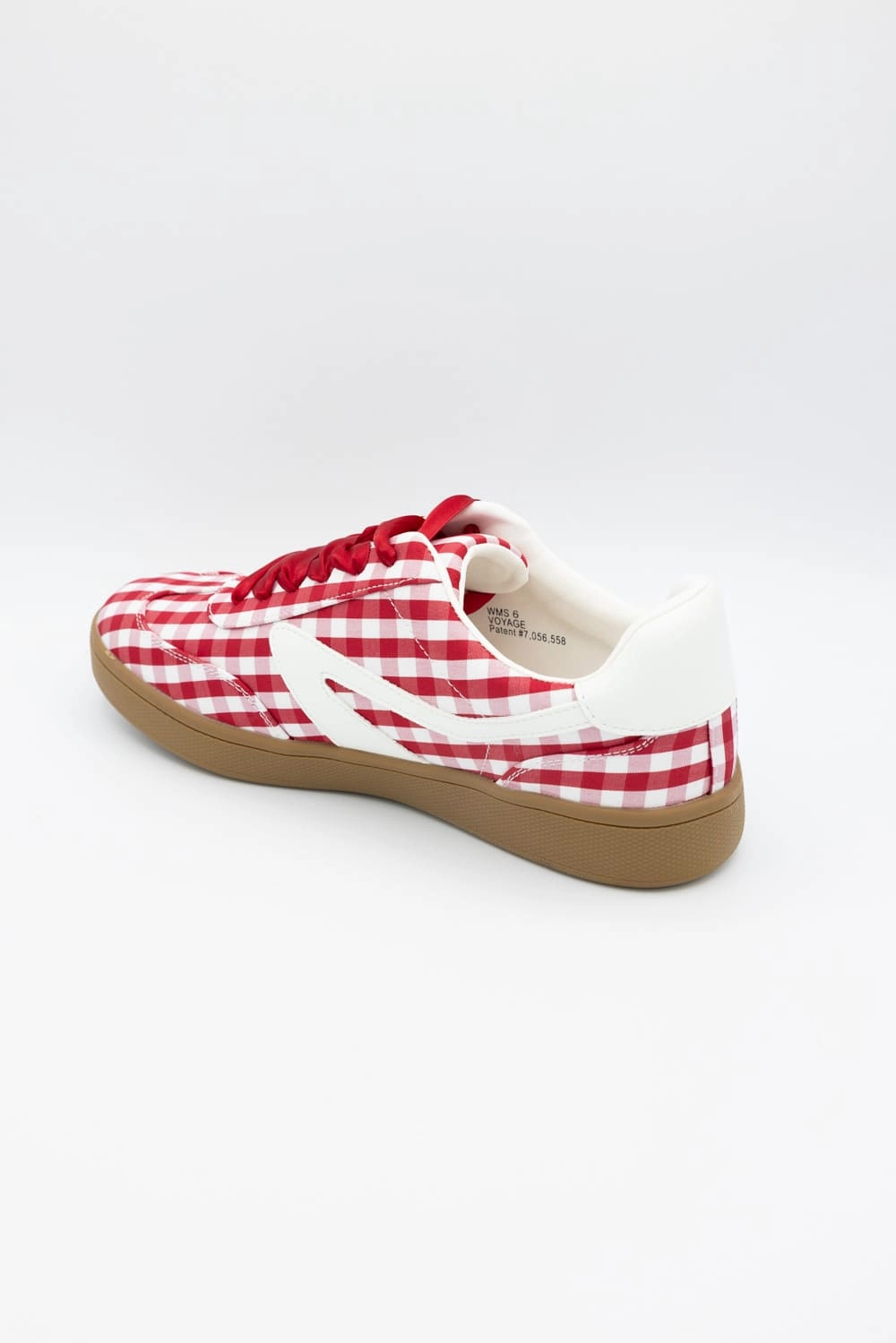 Dolce Vita Voyage Sneakers for Women in Red Gingham | VOYAGE-REDGINGHAM Block Sneakers