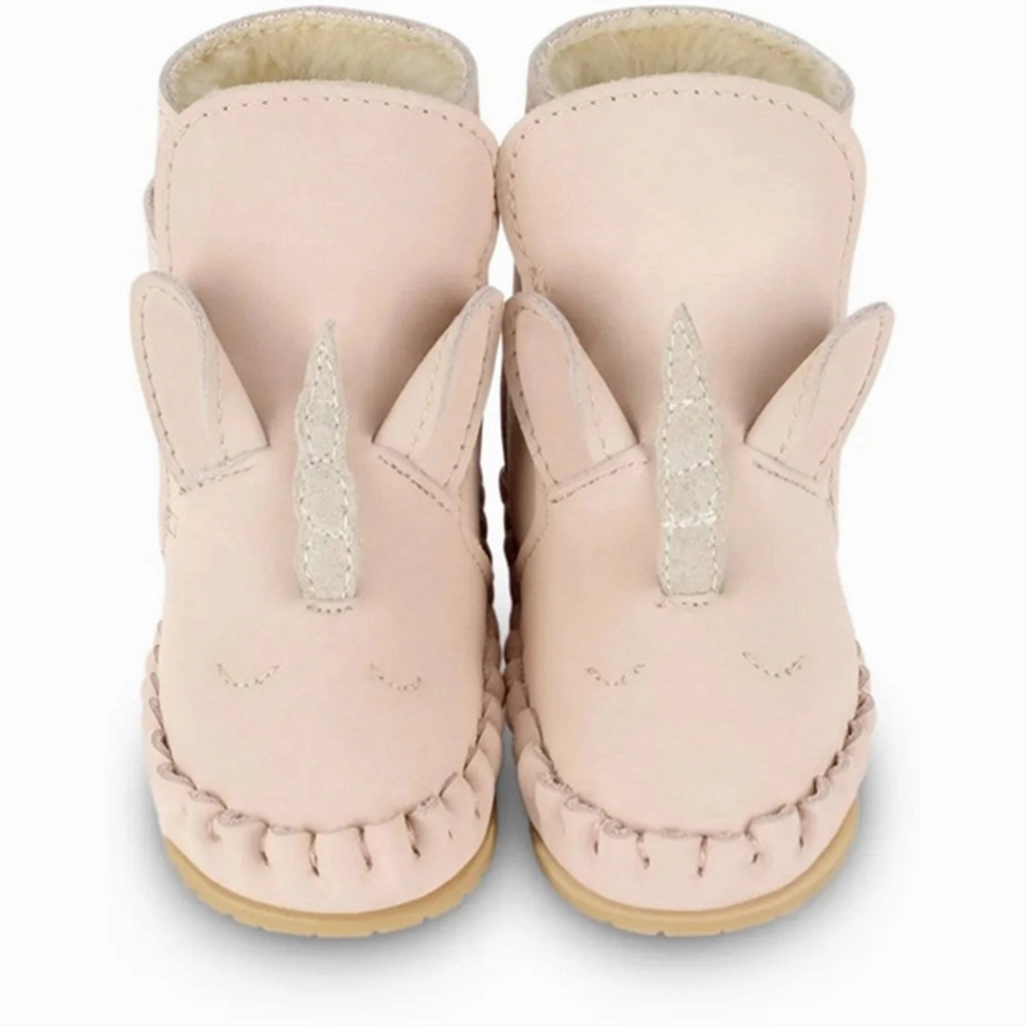 Best Slippers For Narrow Feet Donsje Baby Kapi Special Lining Futter Unicorn Light Rose Leather