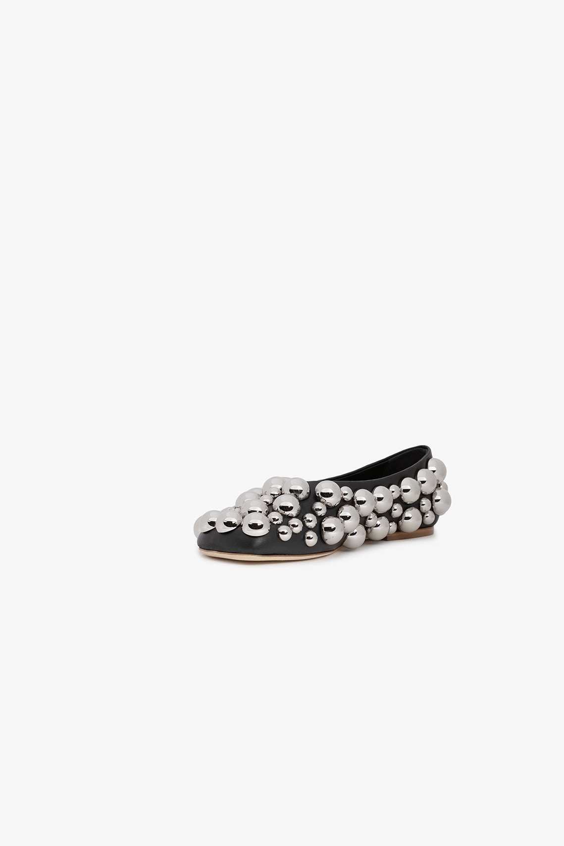 Coach Flat Shoes Dora Evening Embellished Flat Black Silver Gold