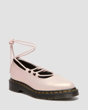 Gold Shoes Dr. Martens Elphie II Lace Up Shoe - Powder Pink/Gold Shift Leather