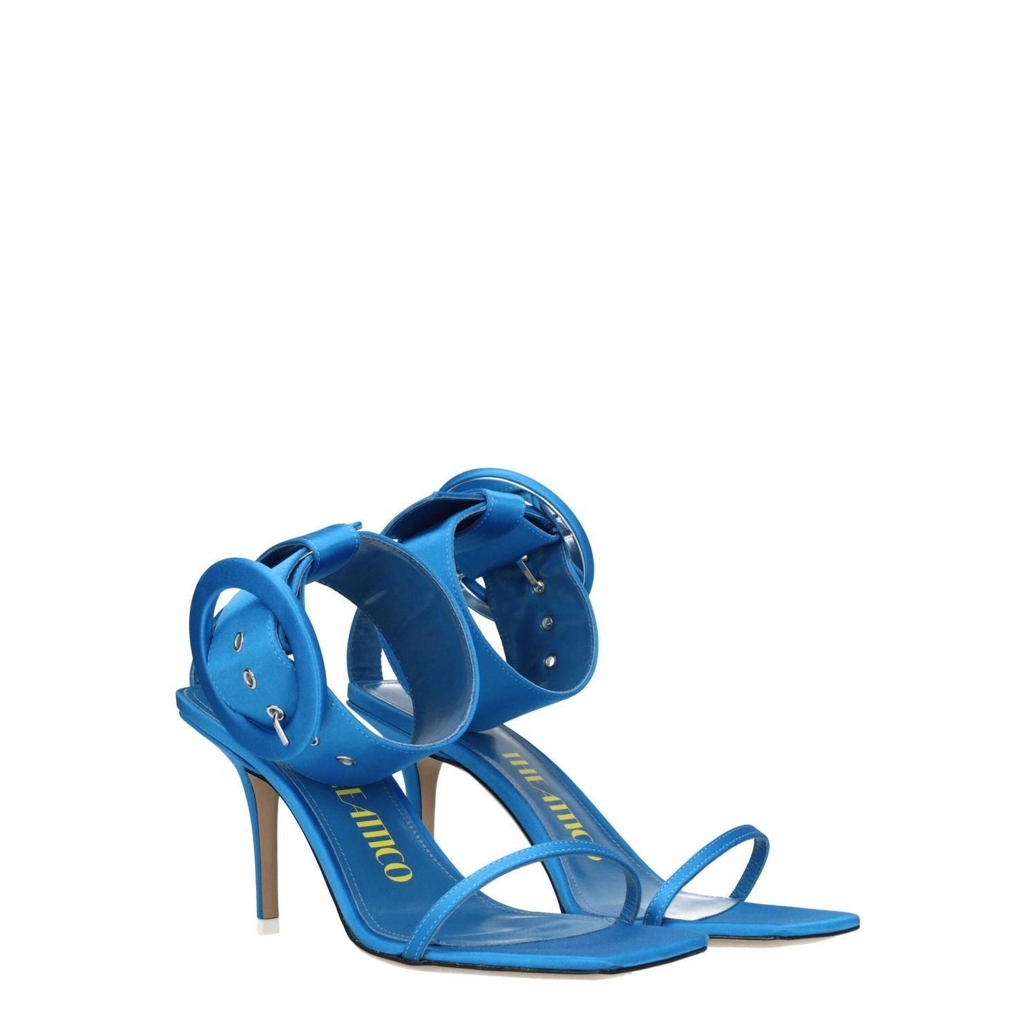 The Attico Light Blue Satin Stiletto Heel Sandals Sandals With