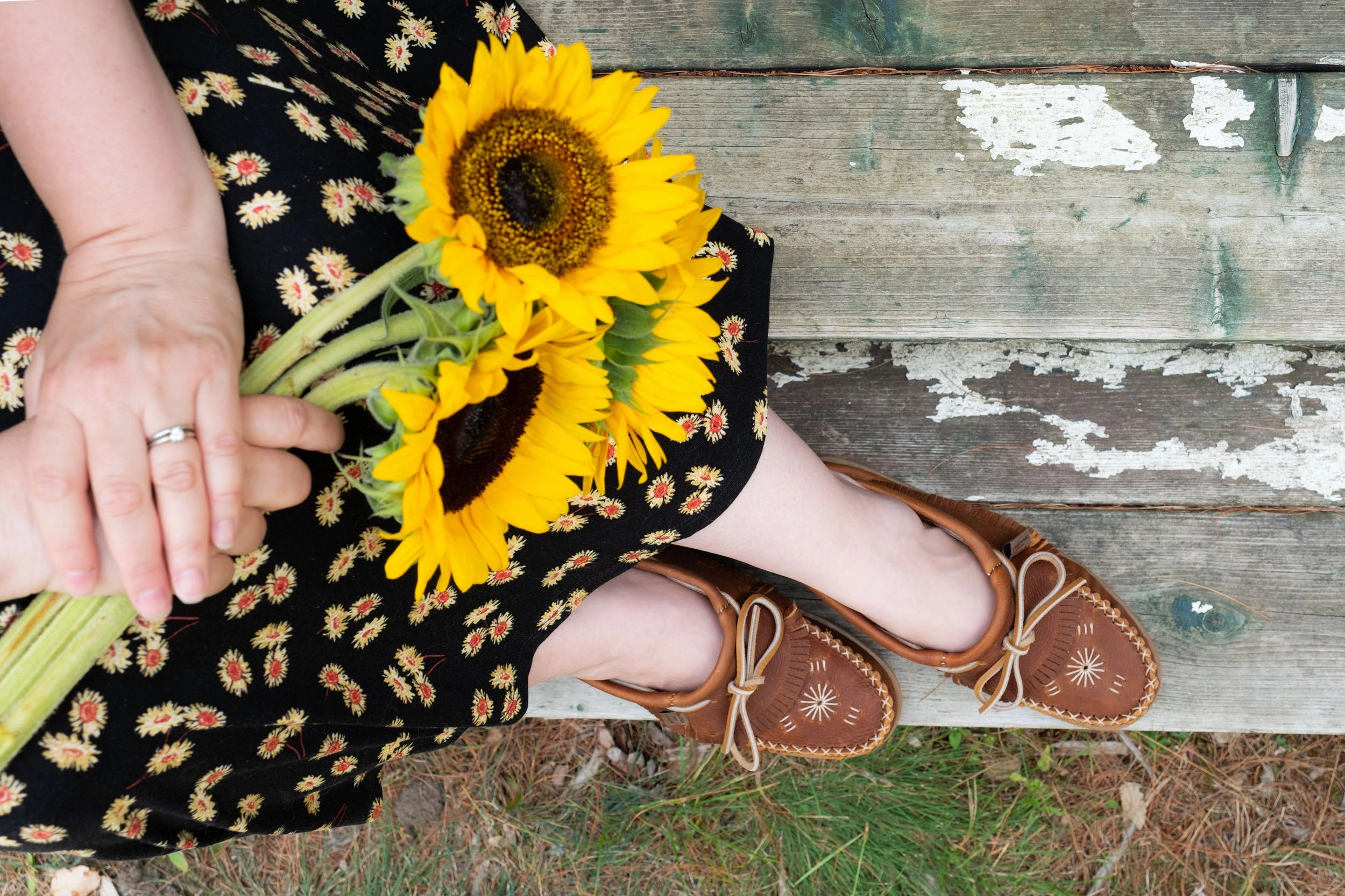 Wedge Heel Slippers Women's Fringed Velva Papoose Moccasin Shoes