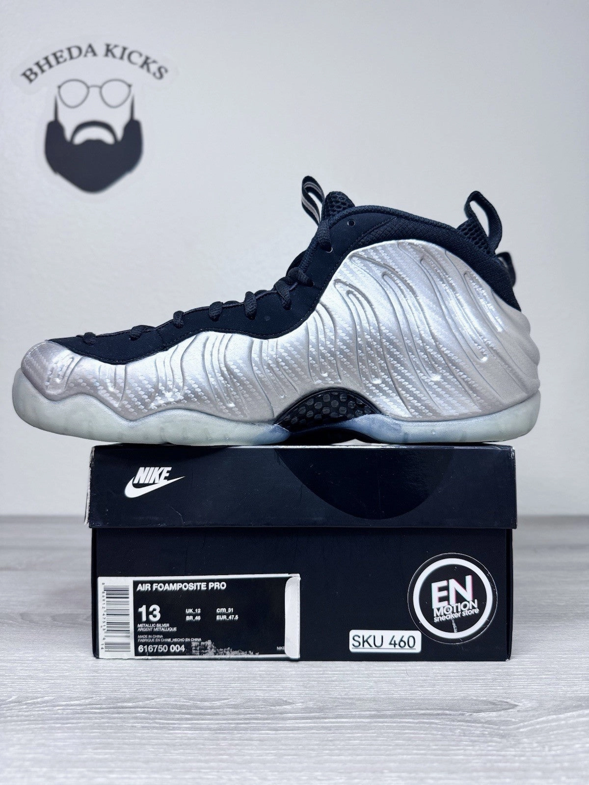 Asics 2000 Shoes Size 13 - Nike Air Foamposite Pro Men's 'Silver Surfer' Sneakers 616750-004