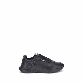 Dsquared Black Calf Leather Bos Taurus Athletic Sneakers Best Platform Sneakers