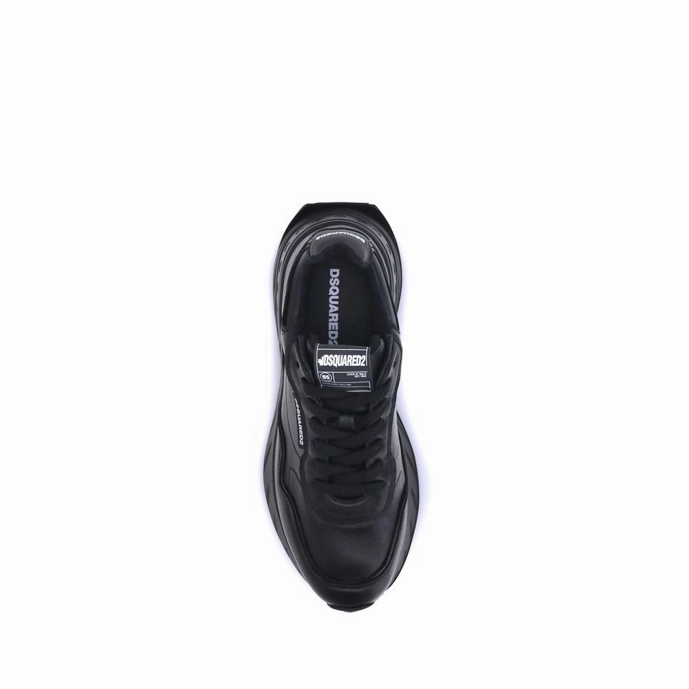 Ugg Lowmel Sneakers Dsquared Black Calf Leather Bos Taurus Athletic Sneakers