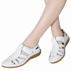 Sandals Sperry SAGACE Women's Sandals 2020 Summer Genuine Leather Handmade Ladies Shoe Leather Sandals Women Flats Retro Style Mother Shoes