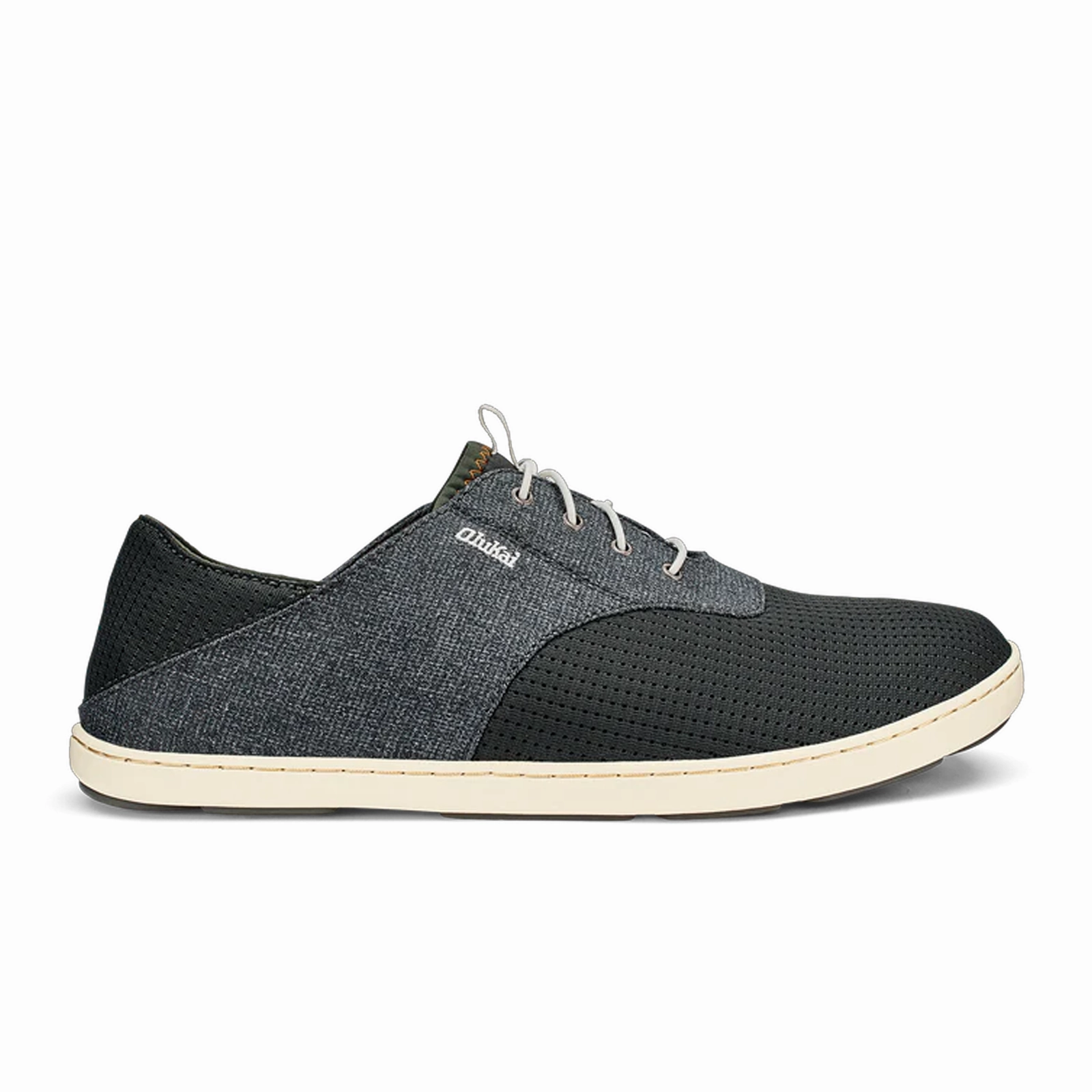 OluKai Nohea Moku Lace Up (Men) - Dark Shadow/Dark Shadow Formal With Casual Shoes