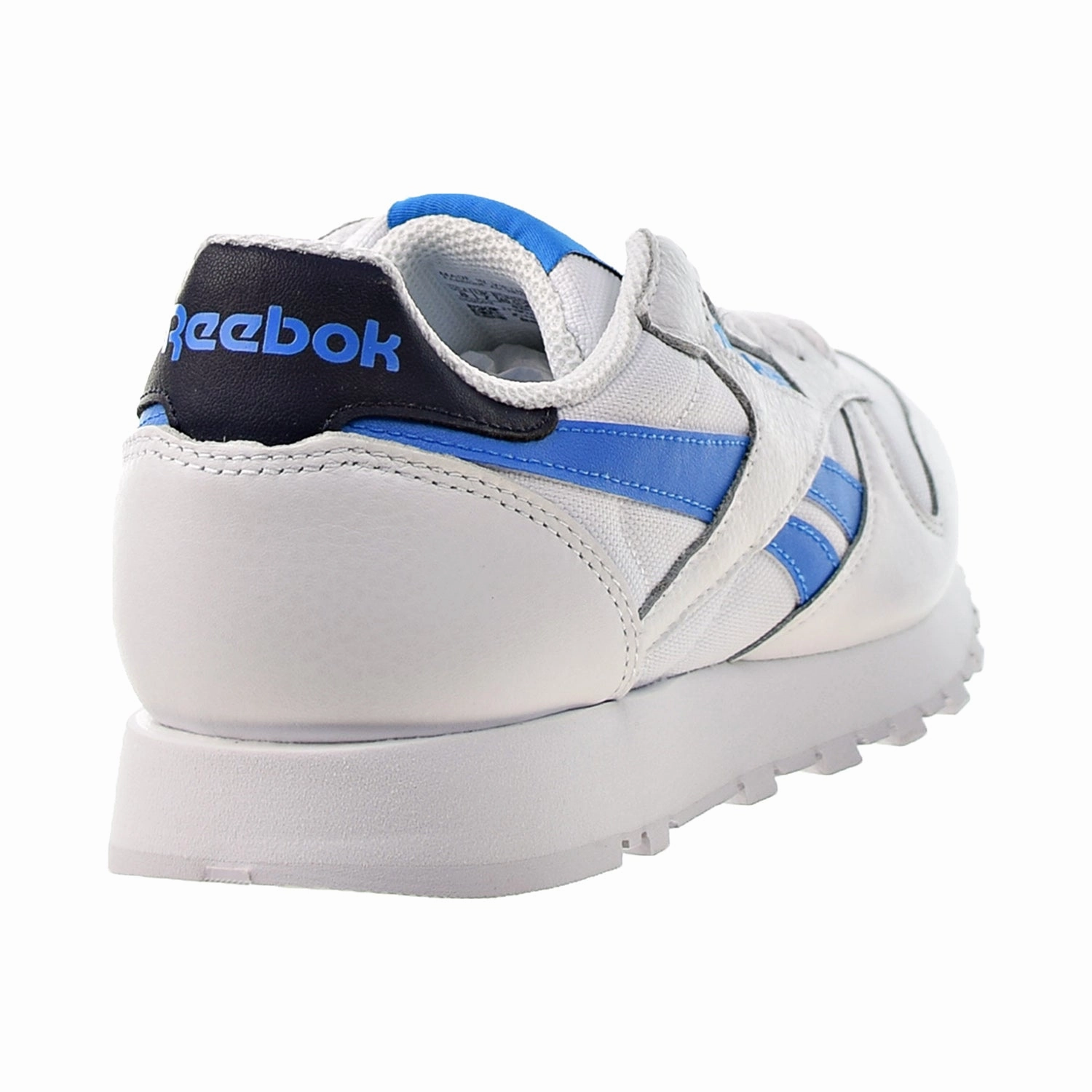Reebok Classic Leather Men's Shoes White-Horizon Blue-Vector Navy Asics Gel Casual Shoes