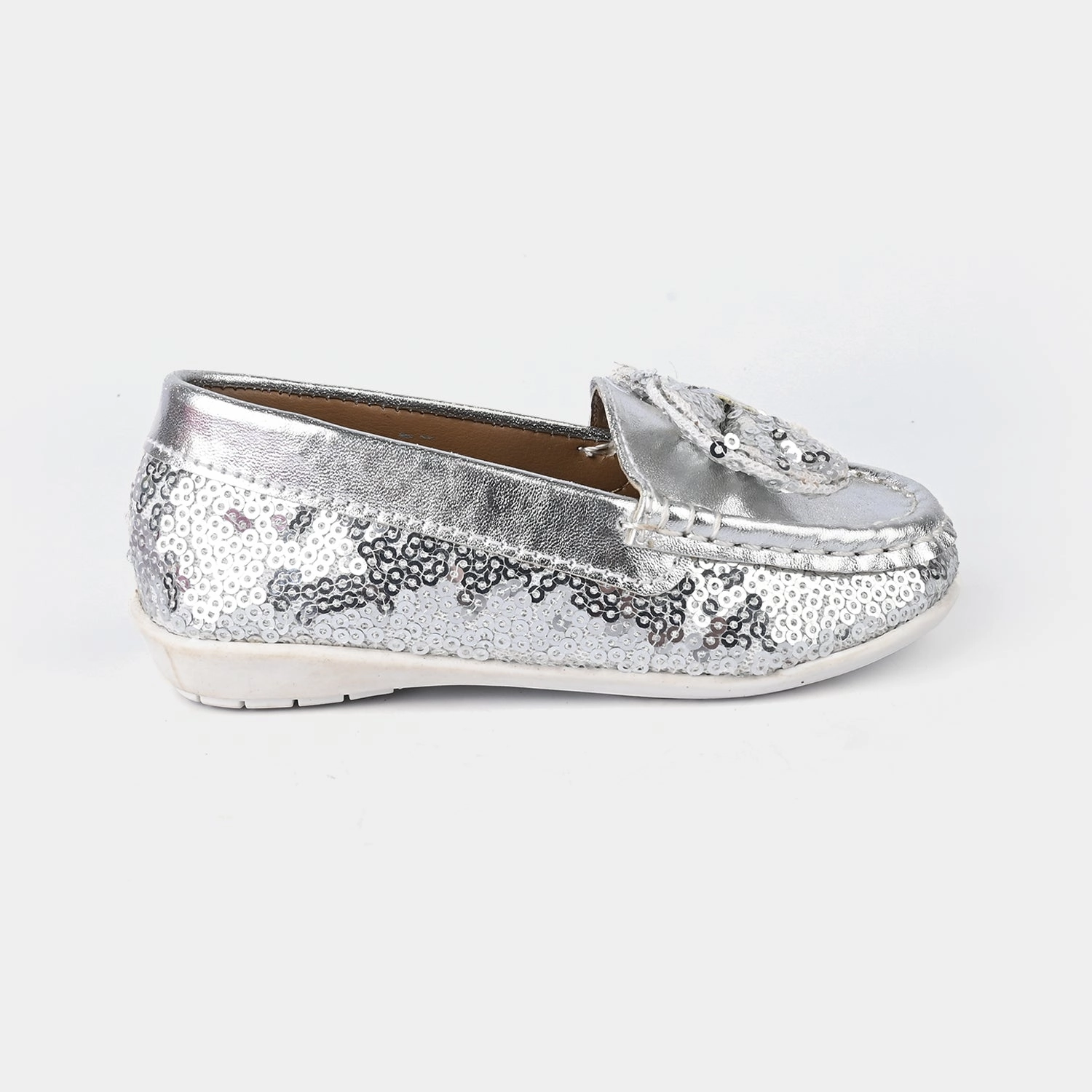 Loafers Walmart Girls Loafer JV-07-SILVER