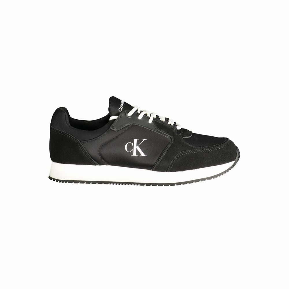 Calvin Klein Black Polyethylene Men Sneaker Platform Heel Sneakers
