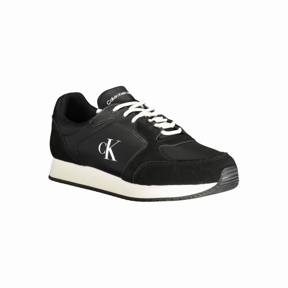 Calvin Klein Black Polyethylene Men Sneaker Blk Sneakers