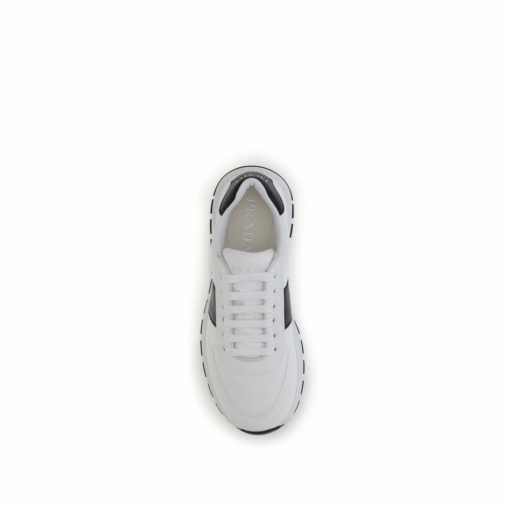 Sneakers Cool Prada White Calf Leather Bos Taurus Low Top Sneakers