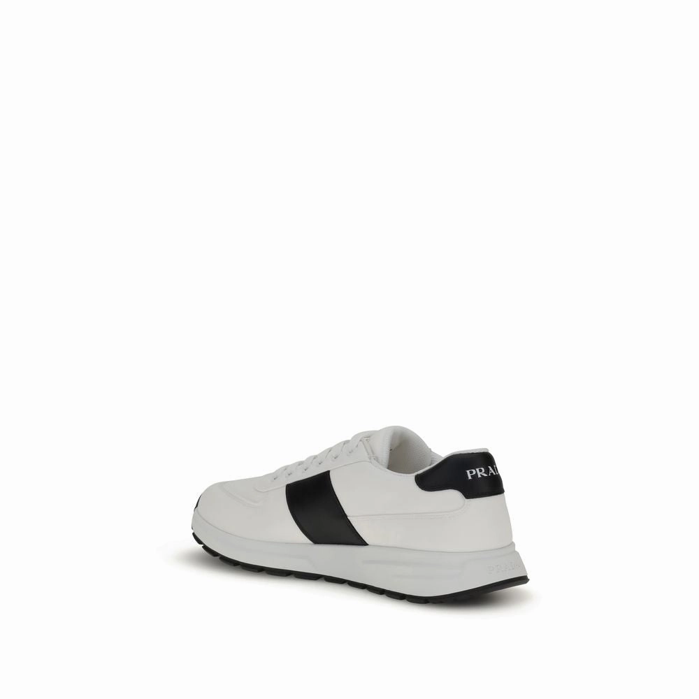 Sneakers Size 38 Prada White Calf Leather Bos Taurus Low Top Sneakers
