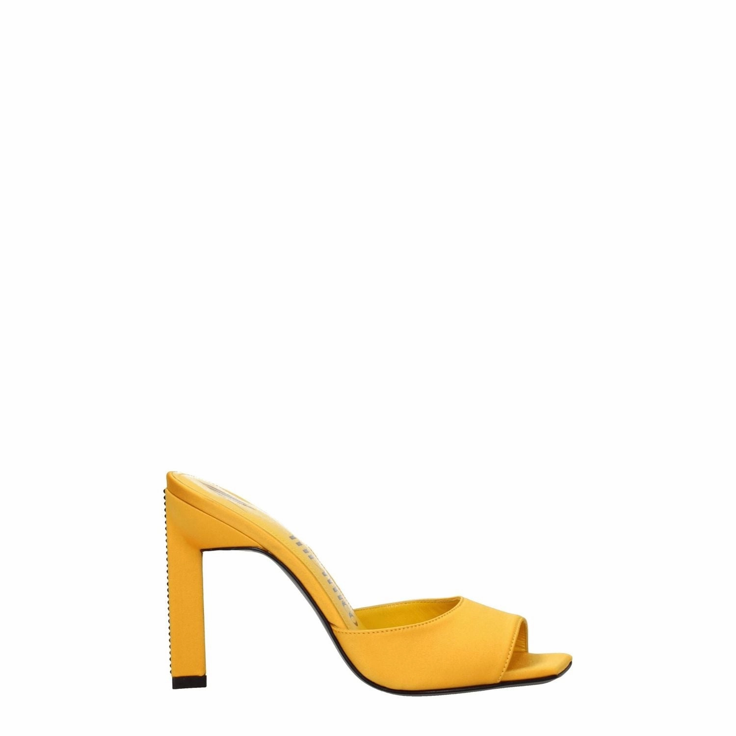 Flat Leather Sandals The Attico Orange Satin Stiletto Heel Sandals