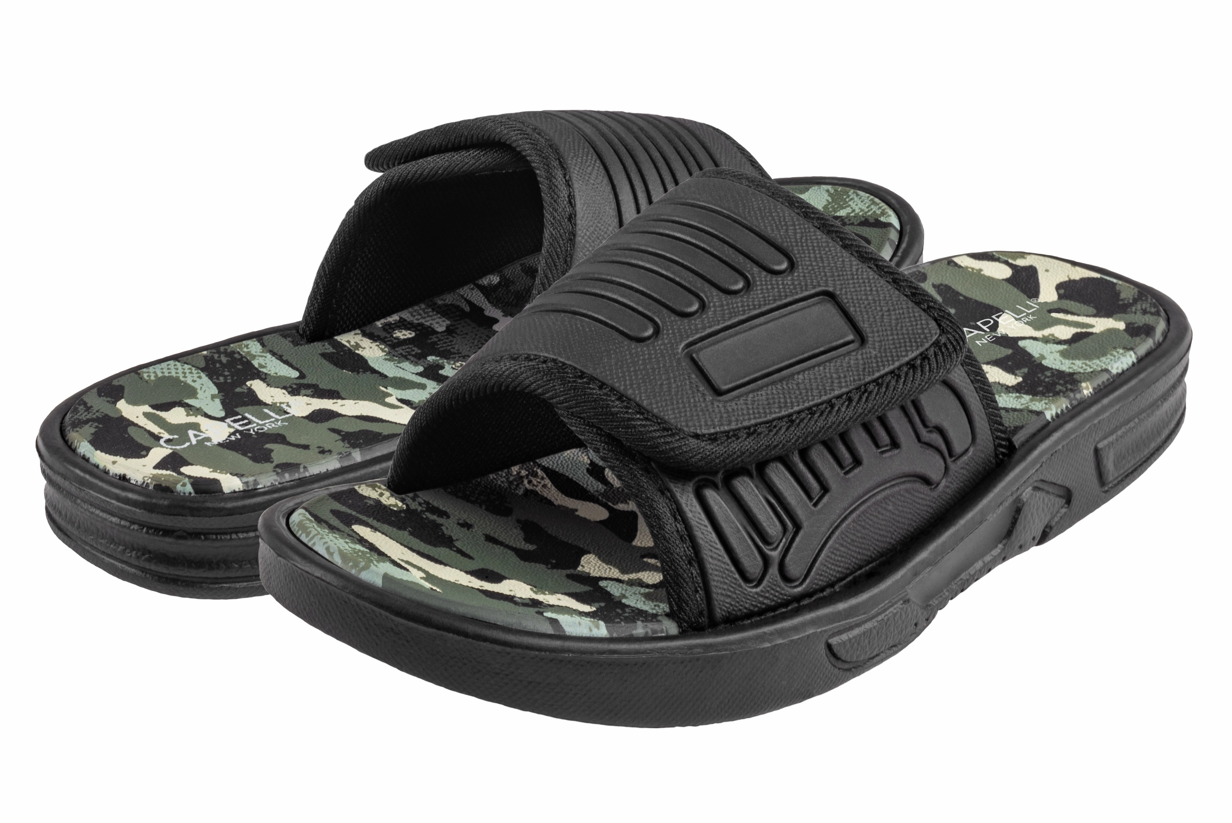 Boys Embossed EVA Camo Printed Slides Feet Flip Flops