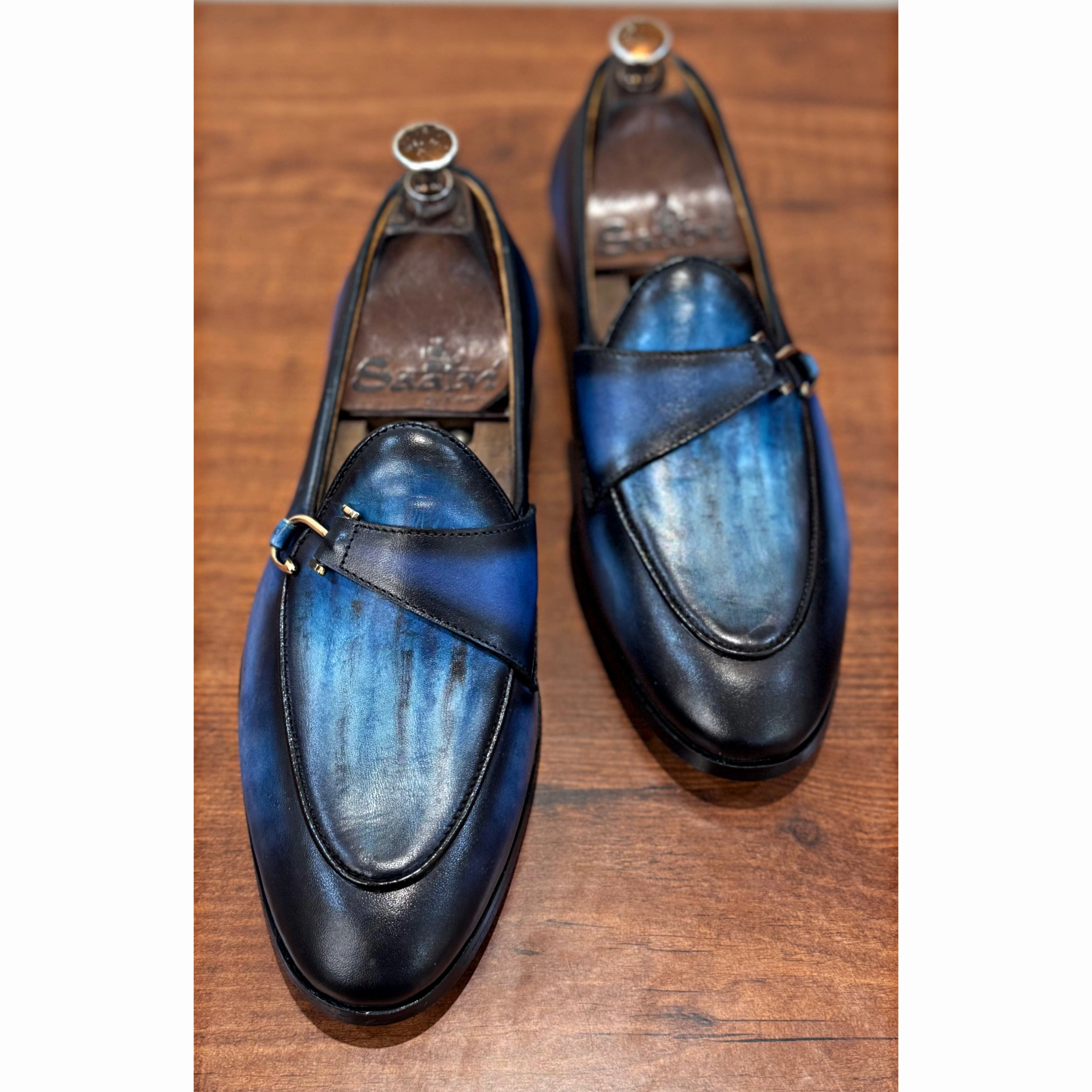Belgian Loafers Blue Moritz Playform Loafers