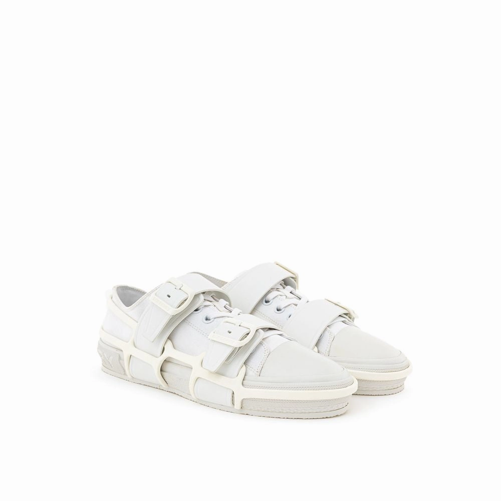 Flat 1940s Shoes Burberry White Cotton Athletic Sneakers