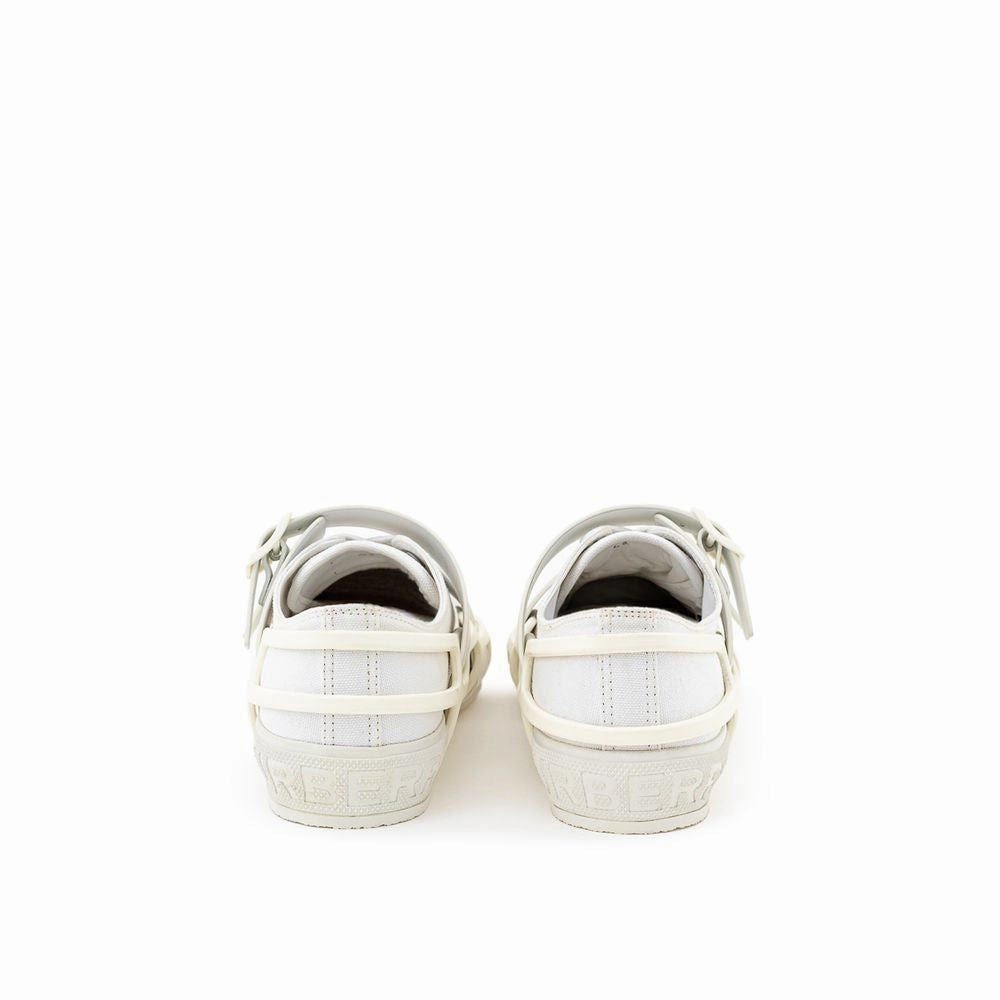 Burberry White Cotton Athletic Sneakers Pazzion Flat Shoes