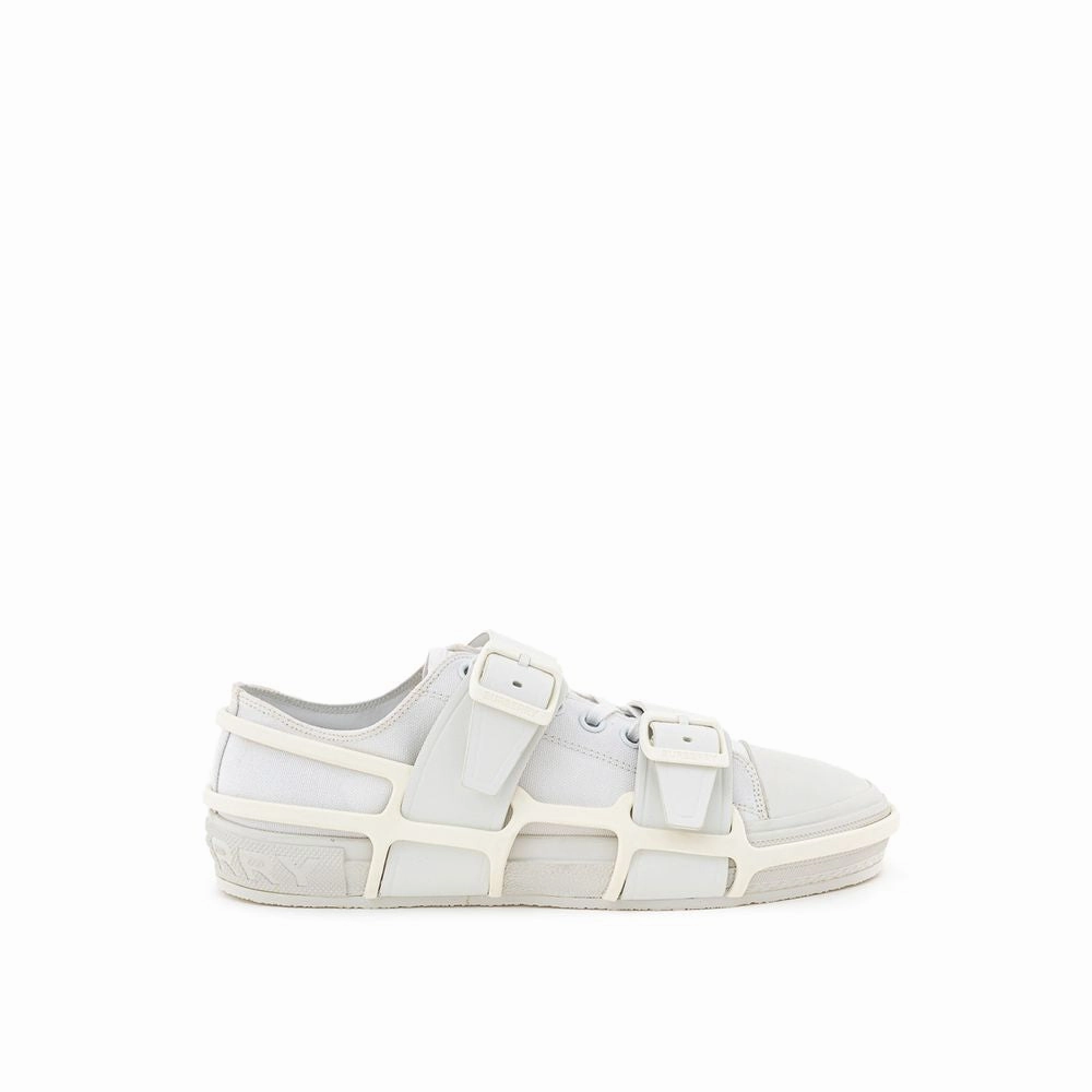 Burberry White Cotton Athletic Sneakers Fly Fishing Flats Shoes