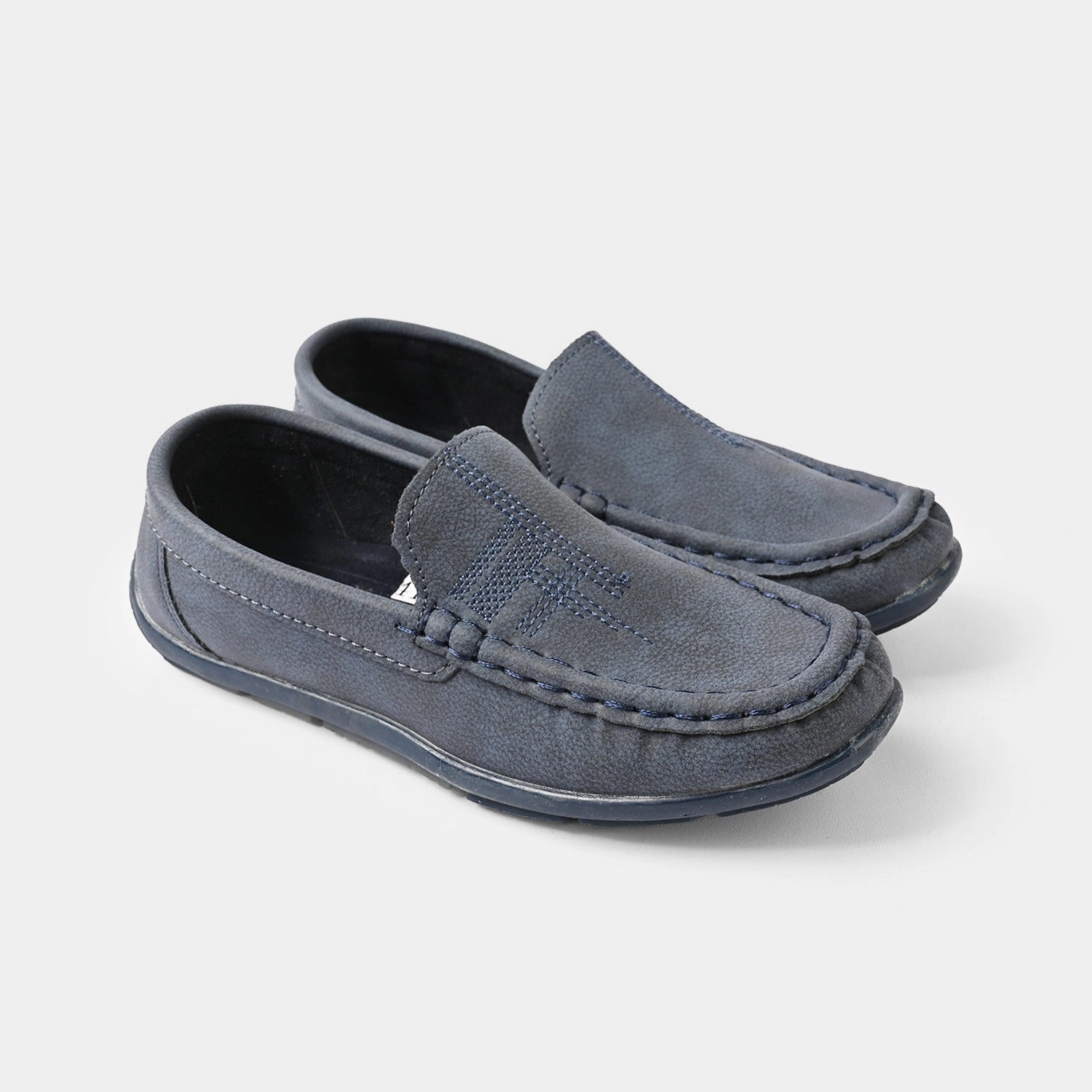 Boys Loafer BL6414-1 - Navy Wide Width Penny Loafers