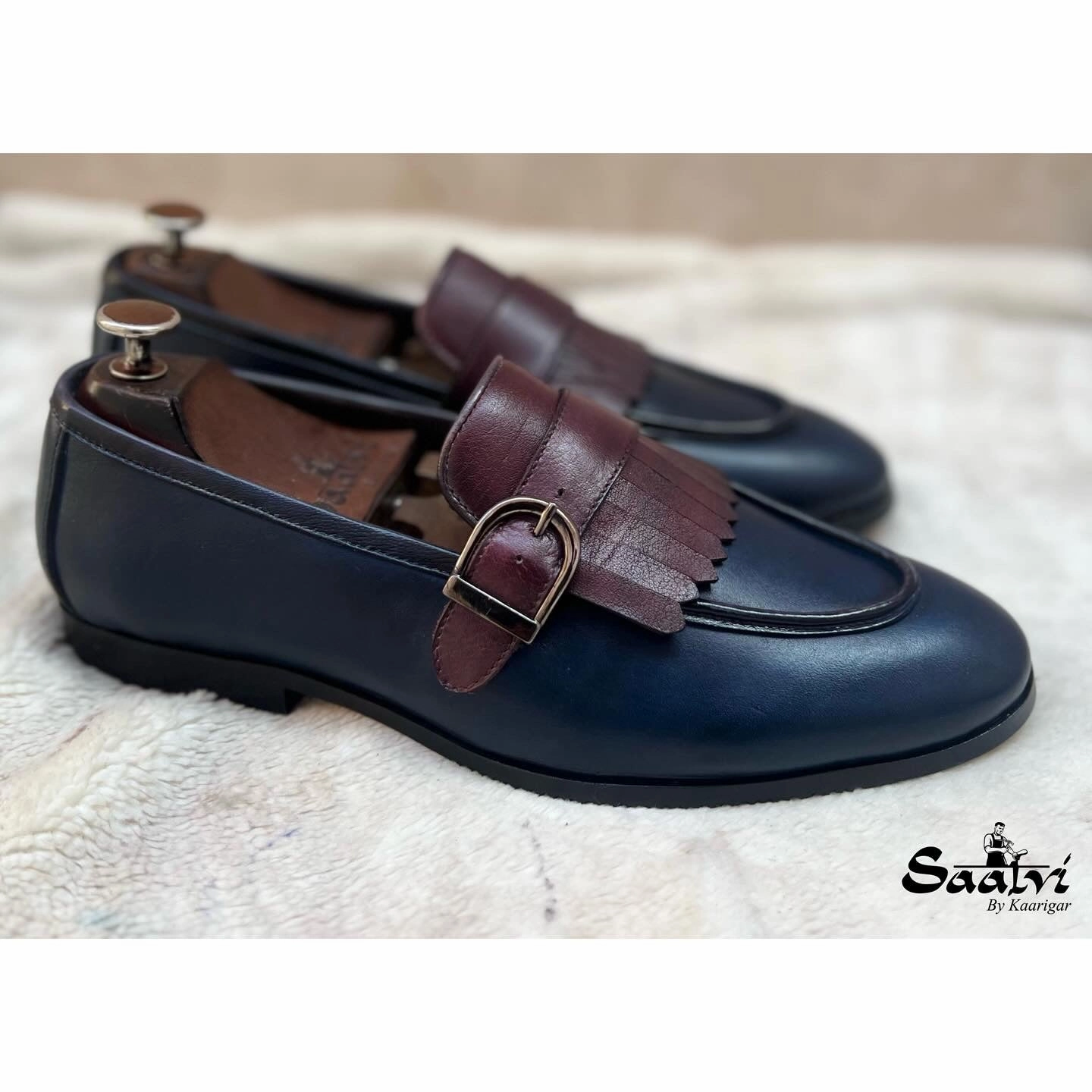 Blue Loafers With Fringes Loafers Cute