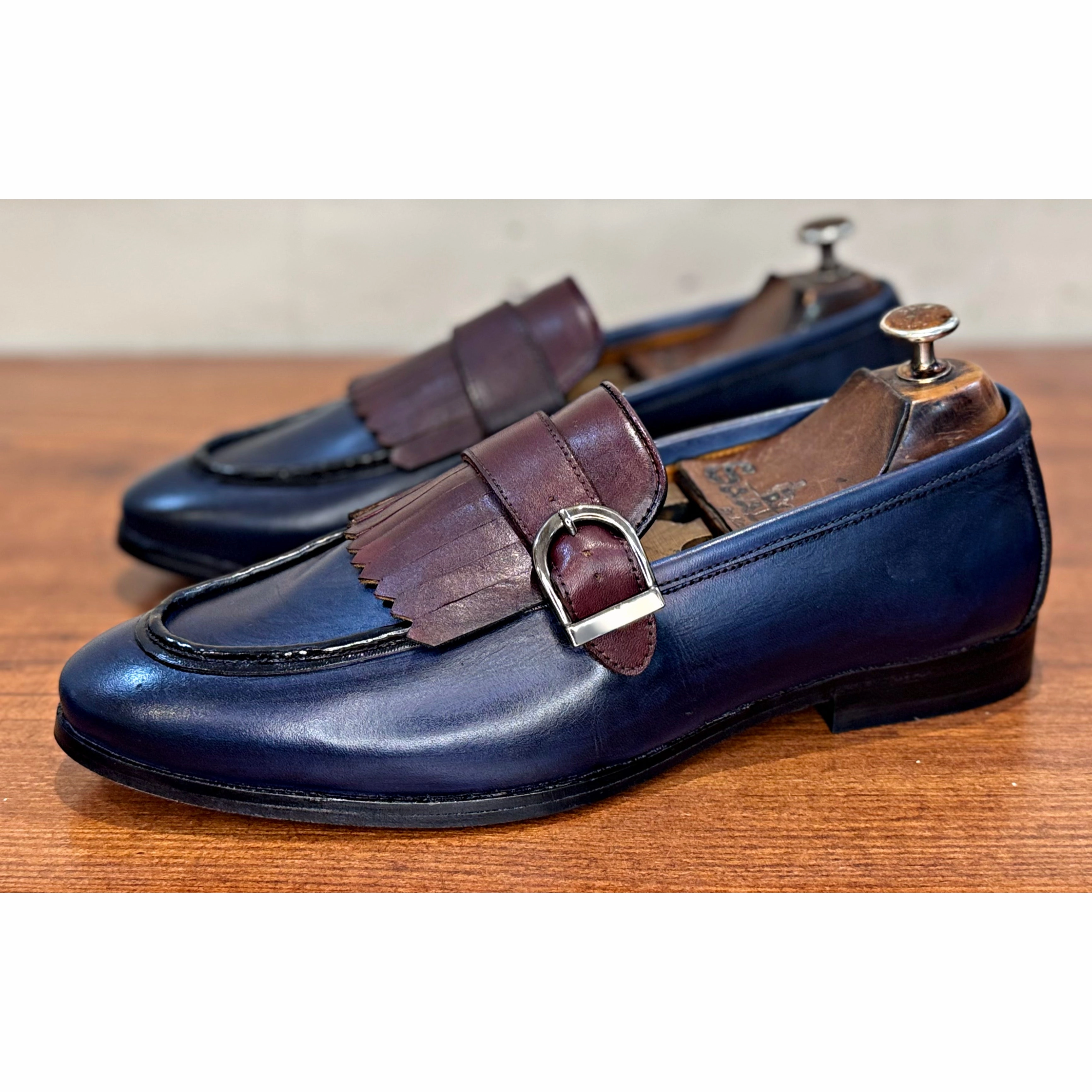 Blue Loafers With Fringes Roa Loafers