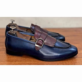 Loafers For Linen Pants Blue Loafers With Fringes