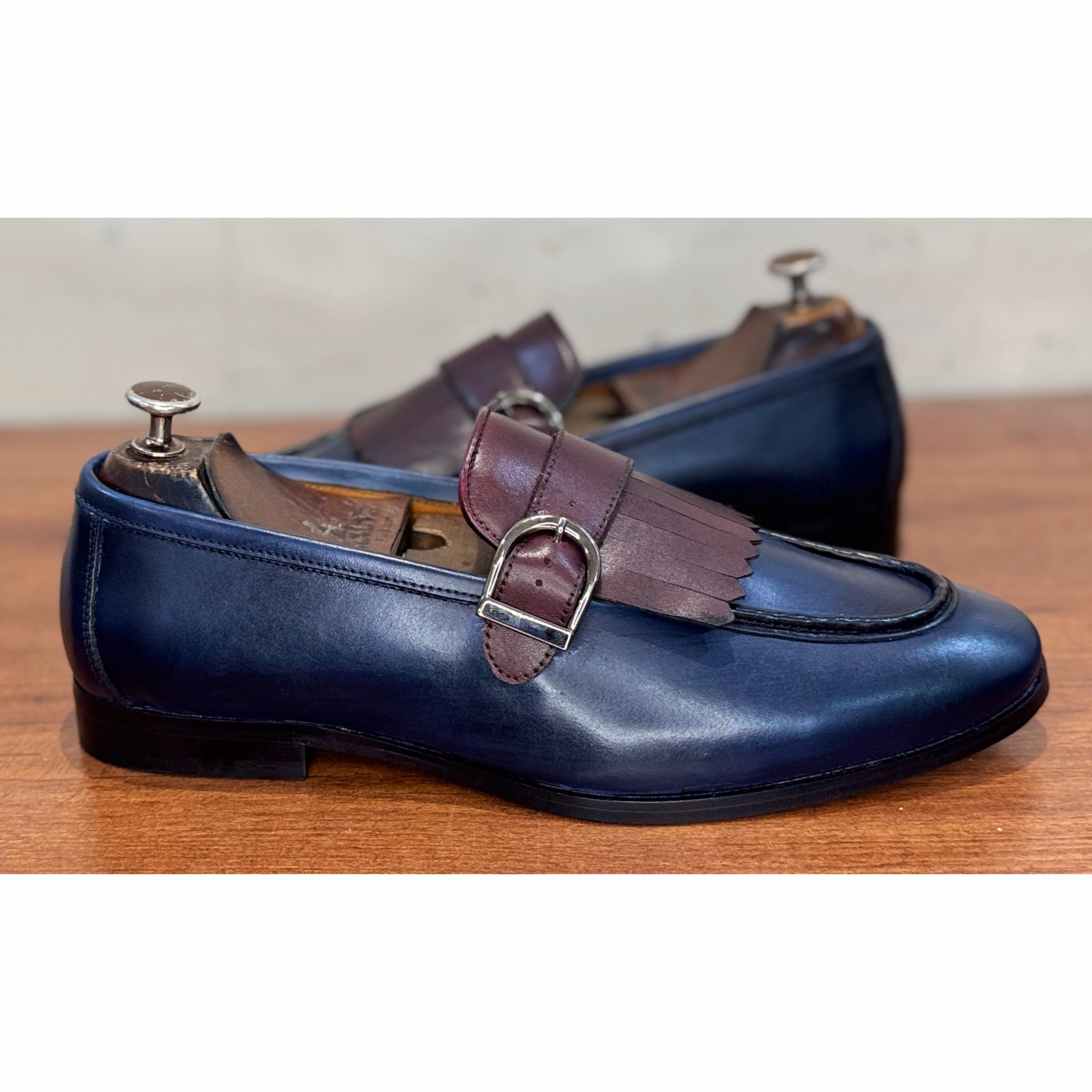 Blue Loafers With Fringes Bally Loafers