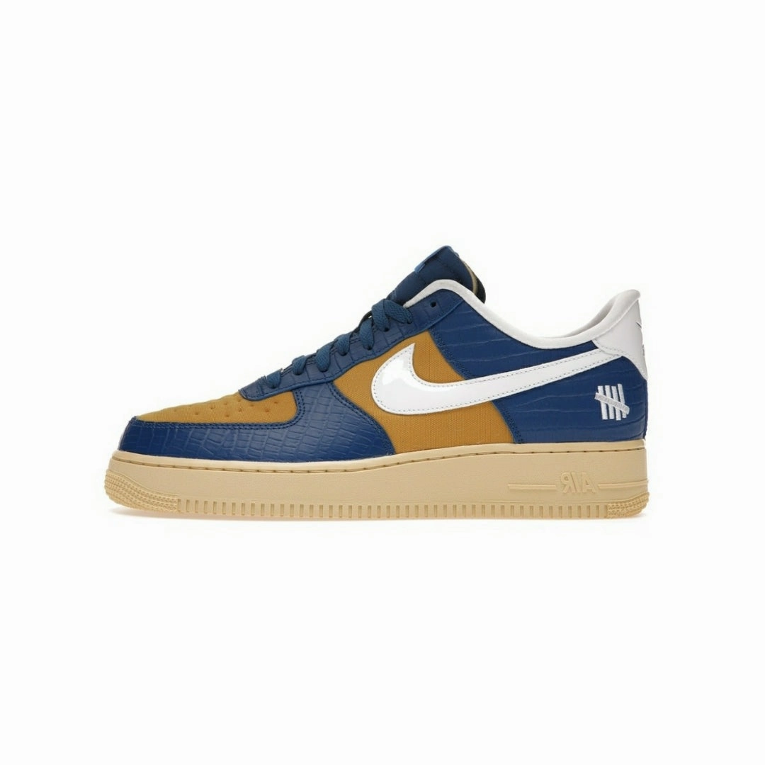 Nike x Undefeated Air Force 1 Low SP 5 On It Blue Yellow Croc Asics Running Shoes Road Runner