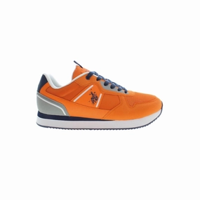 U.S. POLO ASSN. Orange Polyester Men Sneaker Sneakers For Sales