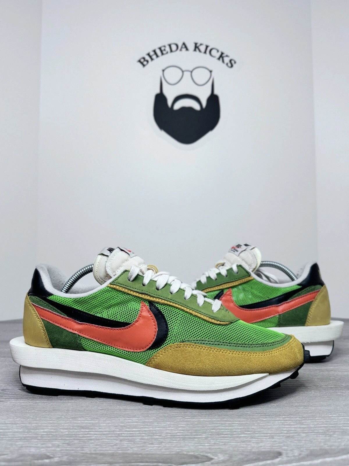 Asics Ff 2 Tennis Shoes Size 10 - Nike Sacai LDWaffle US Green Gusto Orange Sneaker Shoes BV0073-300