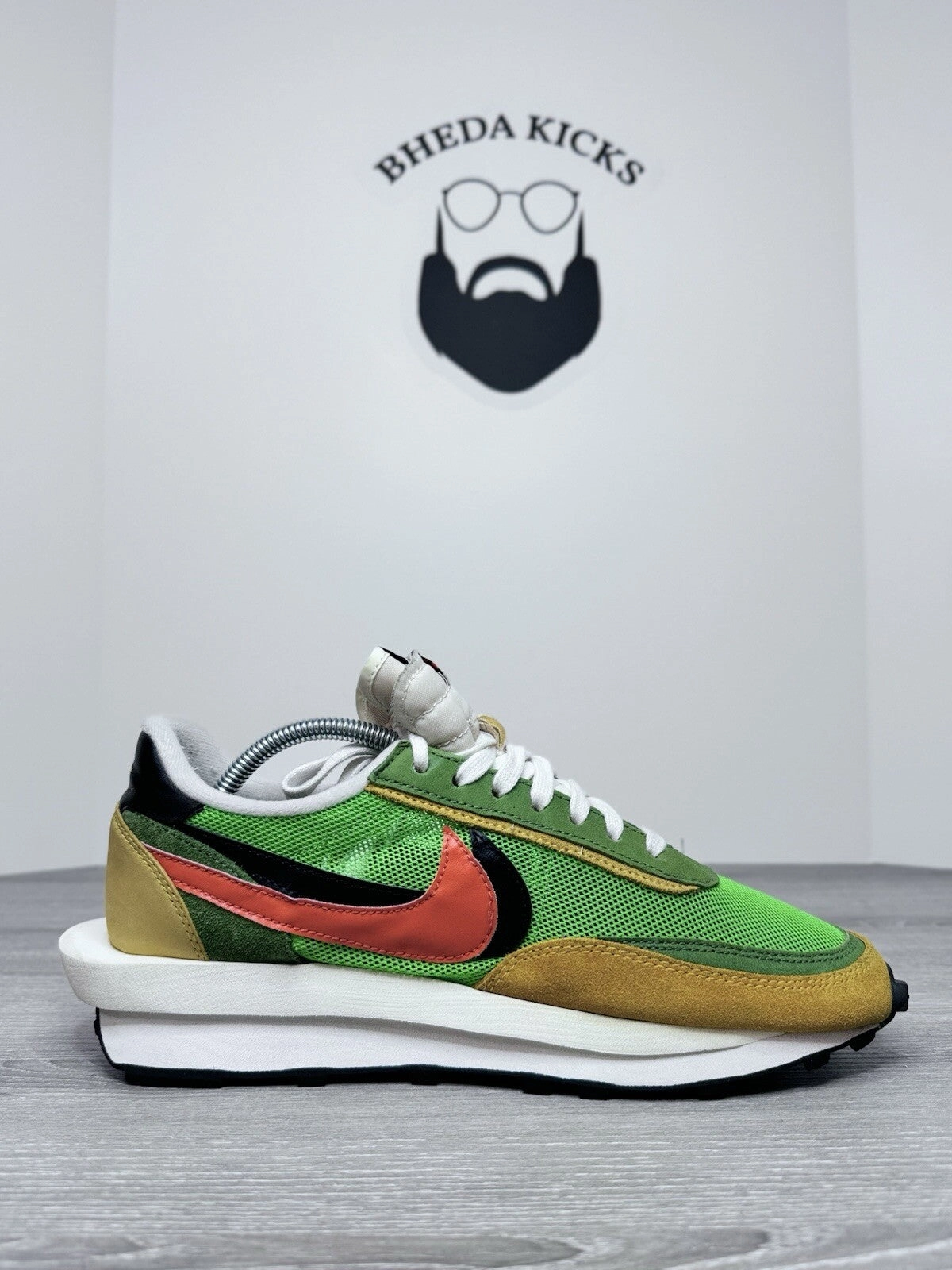 Asics Gel-1130 Running Shoes Size 10 - Nike Sacai LDWaffle US Green Gusto Orange Sneaker Shoes BV0073-300