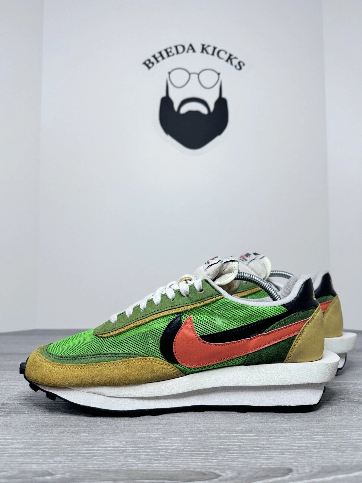 Asics Shoes On Clearance Size 10 - Nike Sacai LDWaffle US Green Gusto Orange Sneaker Shoes BV0073-300