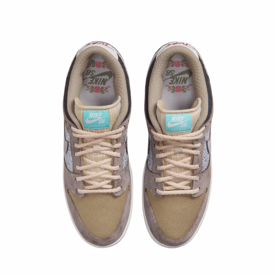 Nike SB Dunk Low Big Money Savings Baroque Brown Summit White Sanddrift Dark Smoke Grey Paradise Aqua Asics Shoes On Feet