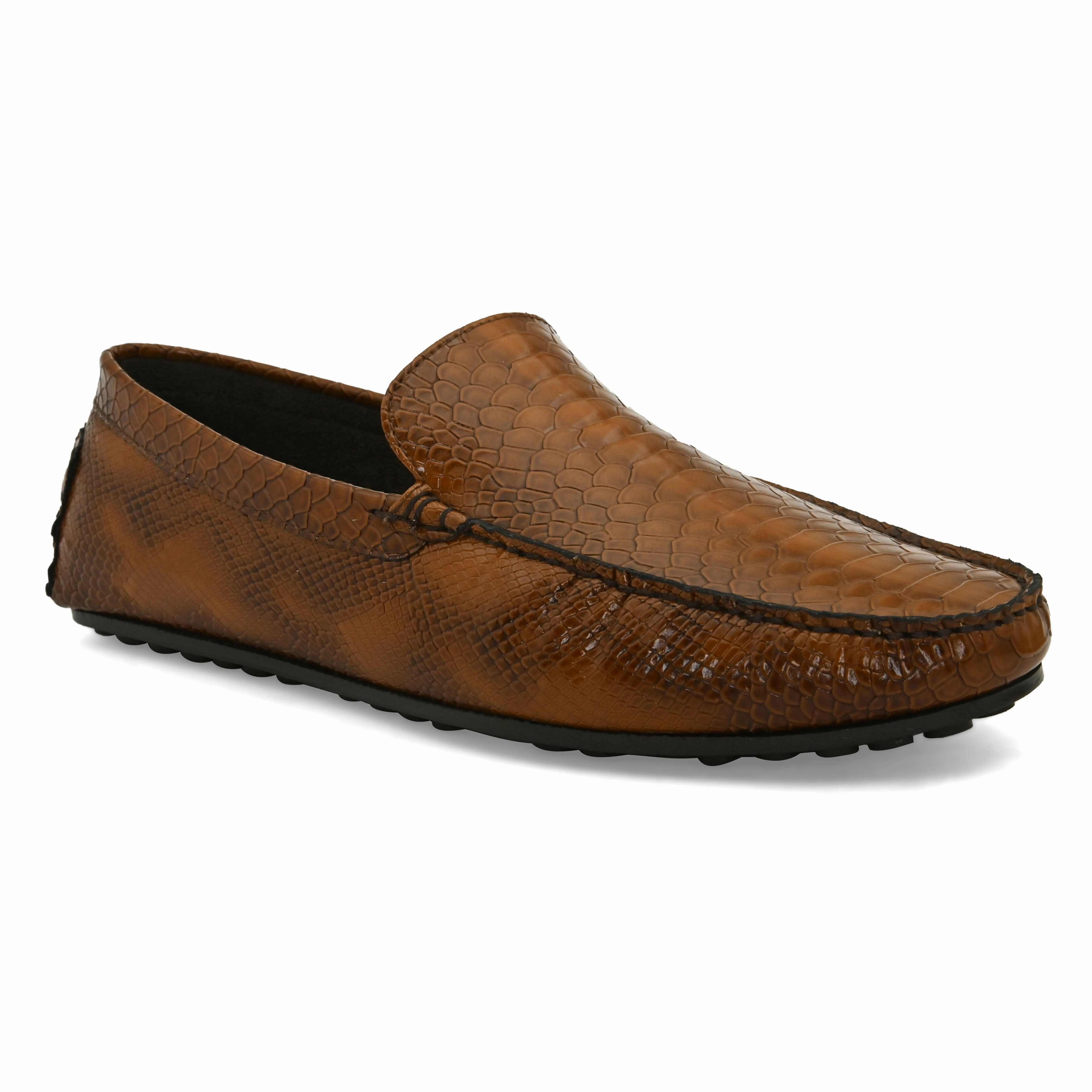 Loafers Monogram Chord Tan Driving Loafers