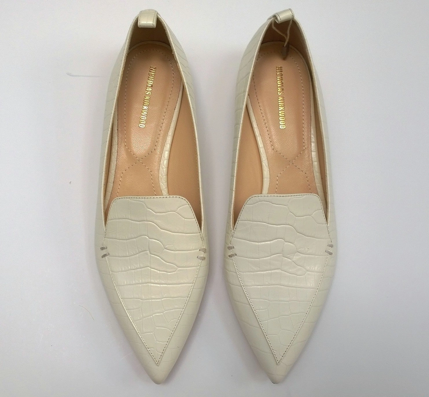 Nicholas Kirkwood White Embossed Croc Leather Beya Loafers Penny Loafers Men With Penny