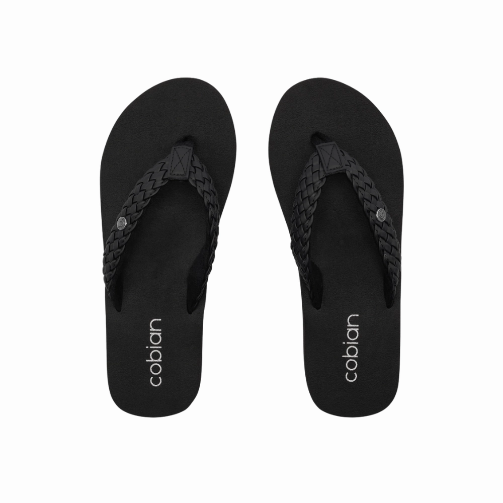 Cobian Women's Braided Bounce Leather Sandals - Black Sandals Travel Advisor Portal