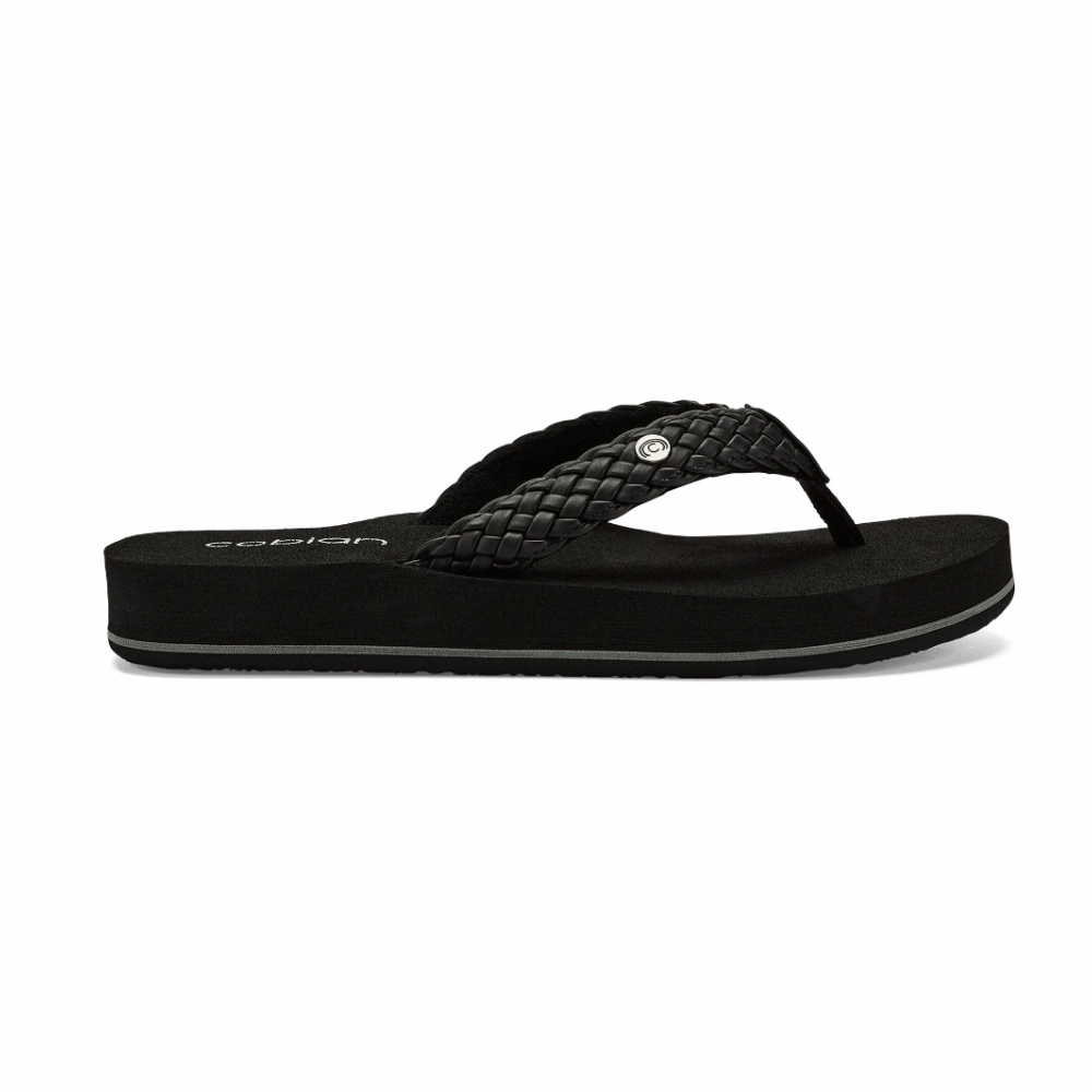 Doc Sandals Cobian Women's Braided Bounce Leather Sandals - Black