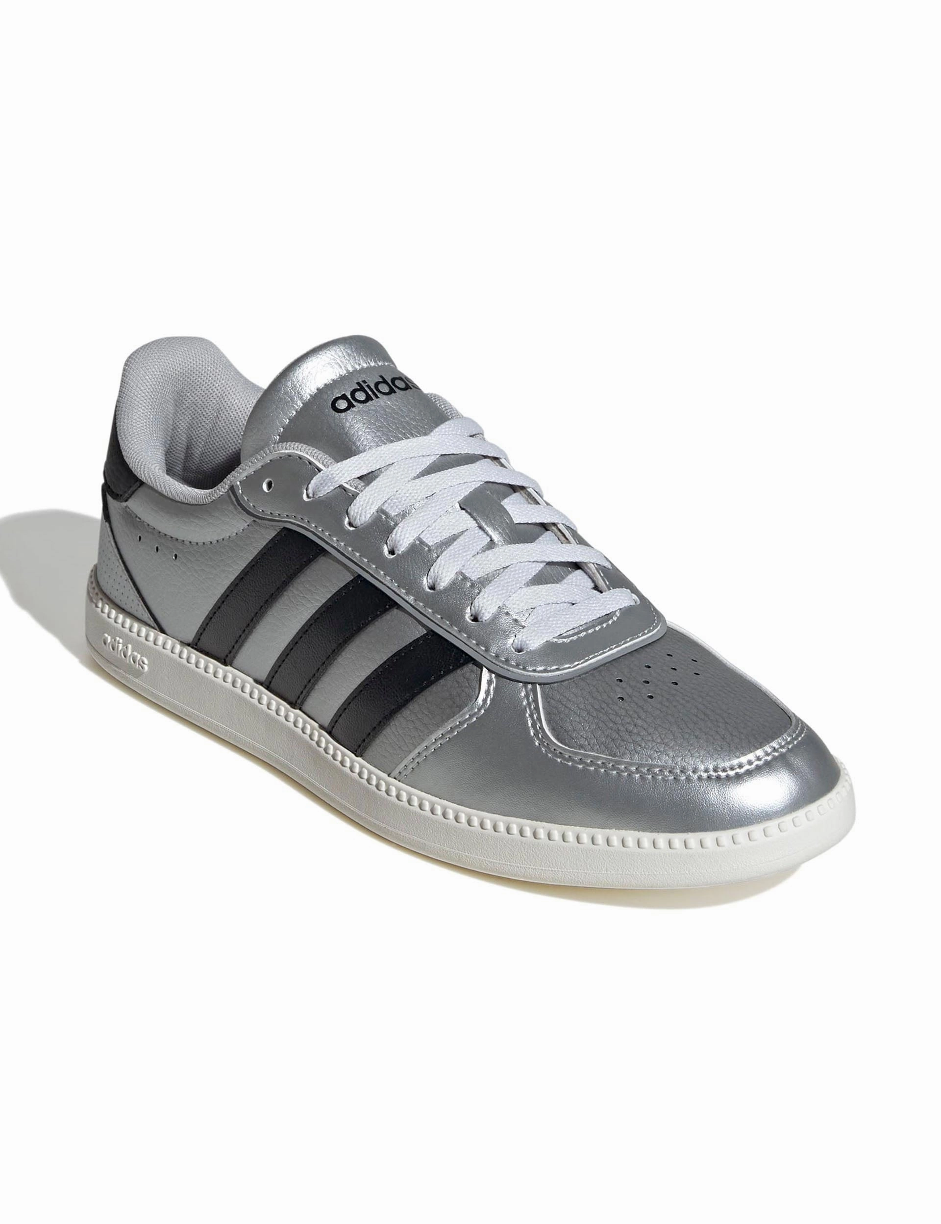 Adidas Argentina Shoes Breaknet Sleek Shoes - Matte Silver/Core Black/Off White