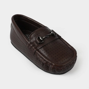 Boys Loafers H502-L8-COFFEE Fabric Loafers